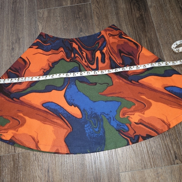 Kate Spade Let Loose! Abstract Print A-Line Mini Skirt 100% Cotton,Sz S - Picture 10 of 11